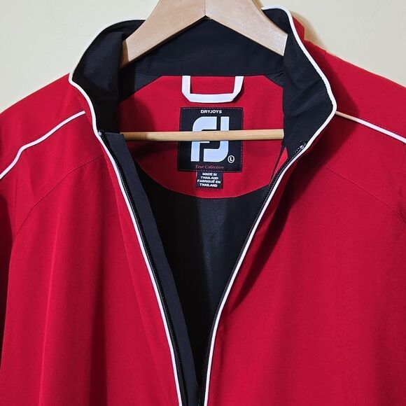 Footjoy FJ Dryjoys Golf 1/4 Zip Pullover Wind Jacket Mens L Short Sleeve - Picture 9 of 16